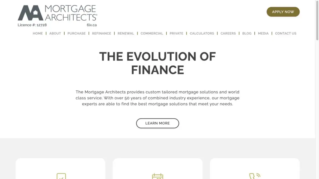 6ix Mortgage Group website homepage preview